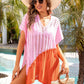 BELLA ROAD Slit Color Block V-Neck Cover Up at Bella Road