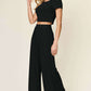 DOUBLE TAKE Full Size Round Neck Top and Pants Set at Bella Road