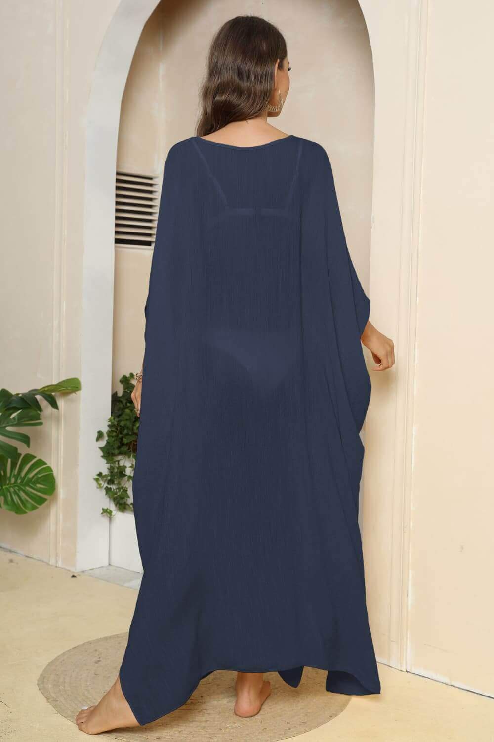 BELLA ROAD V-Neck Three-Quarter Sleeve Cover-Up at Bella Road