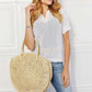 JUSTIN TAYLOR Beach Date Straw Rattan Handbag in Ivory at Bella Road