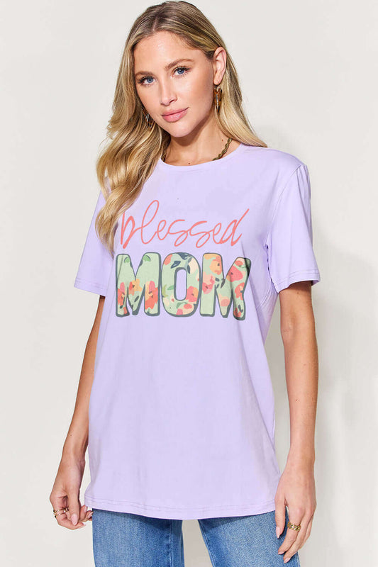 SIMPLY LOVE Full Size Letter Graphic Round Neck Short Sleeve T-Shirt at Bella Road