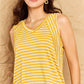 DOUBLJU Talk To Me Full Size Striped Sleeveless V-Neck Top at Bella Road