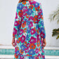 BELLA ROAD Printed Long Sleeve Tie Front Cover Up at Bella Road