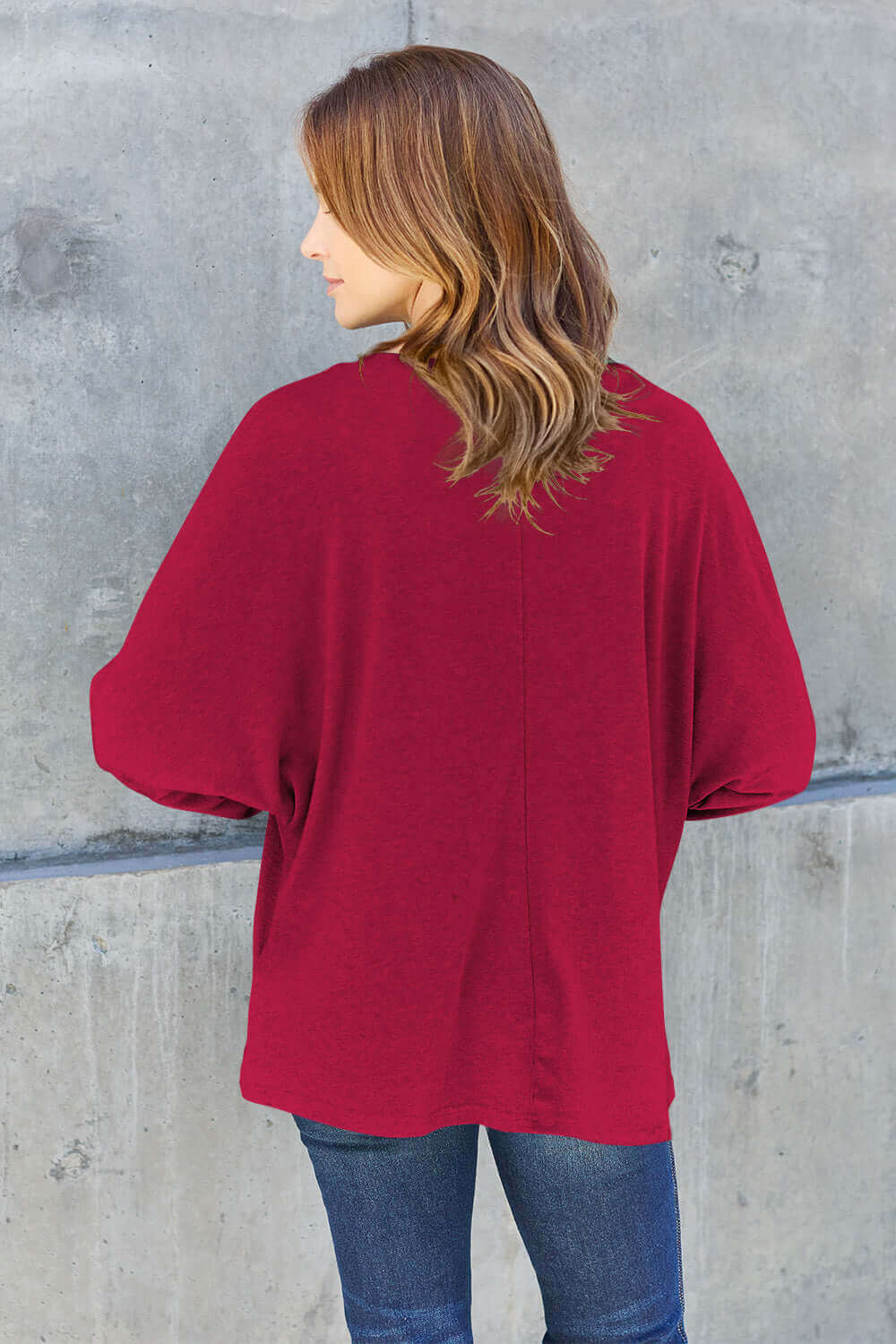 DOUBLE TAKE Full Size Round Neck Long Sleeve T-Shirt at Bella Road