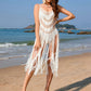 BELLA ROAD Fringe Openwork Spaghetti Strap Cover-Up at Bella Road