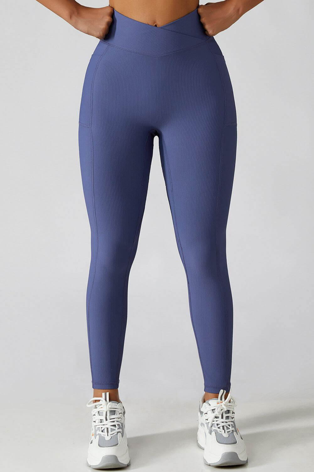 BASIC BAE Crossover Waist Active Leggings at Bella Road