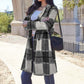 DOUBLE TAKE Full Size Plaid Button Up Lapel Collar Coat at Bella Road