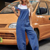 Bella Road Wide Strap Wide Leg Denim Overalls - Medium