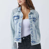 RISEN Button Up Washed Denim Jacket - Acid Light