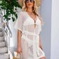 BELLA ROAD Openwork Tie Waist Cover Up at Bella Road