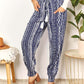 DOUBLE TAKE Geometric Print Tassel High-Rise Pants at Bella Road