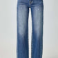 RISEN high waist jeans with pockets, stylish and flattering for a chic outfit, featuring a trendy wide-leg design.