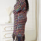 DOUBLE TAKE Full Size Multicolored Open Front Fringe Hem Cardigan at Bella Road