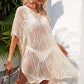 DOUBLE TAKE Openwork Lace Up Side Knit Cover Up at Bella Road