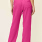 DOUBLE TAKE Full Size Texture Drawstring Straight Pants at Bella Road