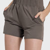 Millennia Elastic Waist Active Shorts - Mocha