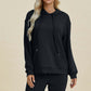 Air Scuba Drawstring Long Sleeve Hoodie with Kangaroo Pocket