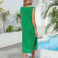 BELLA ROAD Openwork Slit V-Neck Sleeveless Cover Up at Bella Road