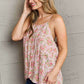 NINEXIS Hang Loose Tulip Hem Cami Top in Mauve Floral at Bella Road