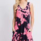 HEIMISH Full Size Floral V-Neck Tank Dress with Pockets at Bella Road