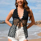 BELLA ROAD Tied Openwork Halter Neck Cover-Up at Bella Road