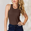 Round Neck Racerback Tank | Full Size - Chocolate