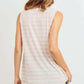 COTTON BLEU Sleeveless Front Tie Striped Top at Bella Road