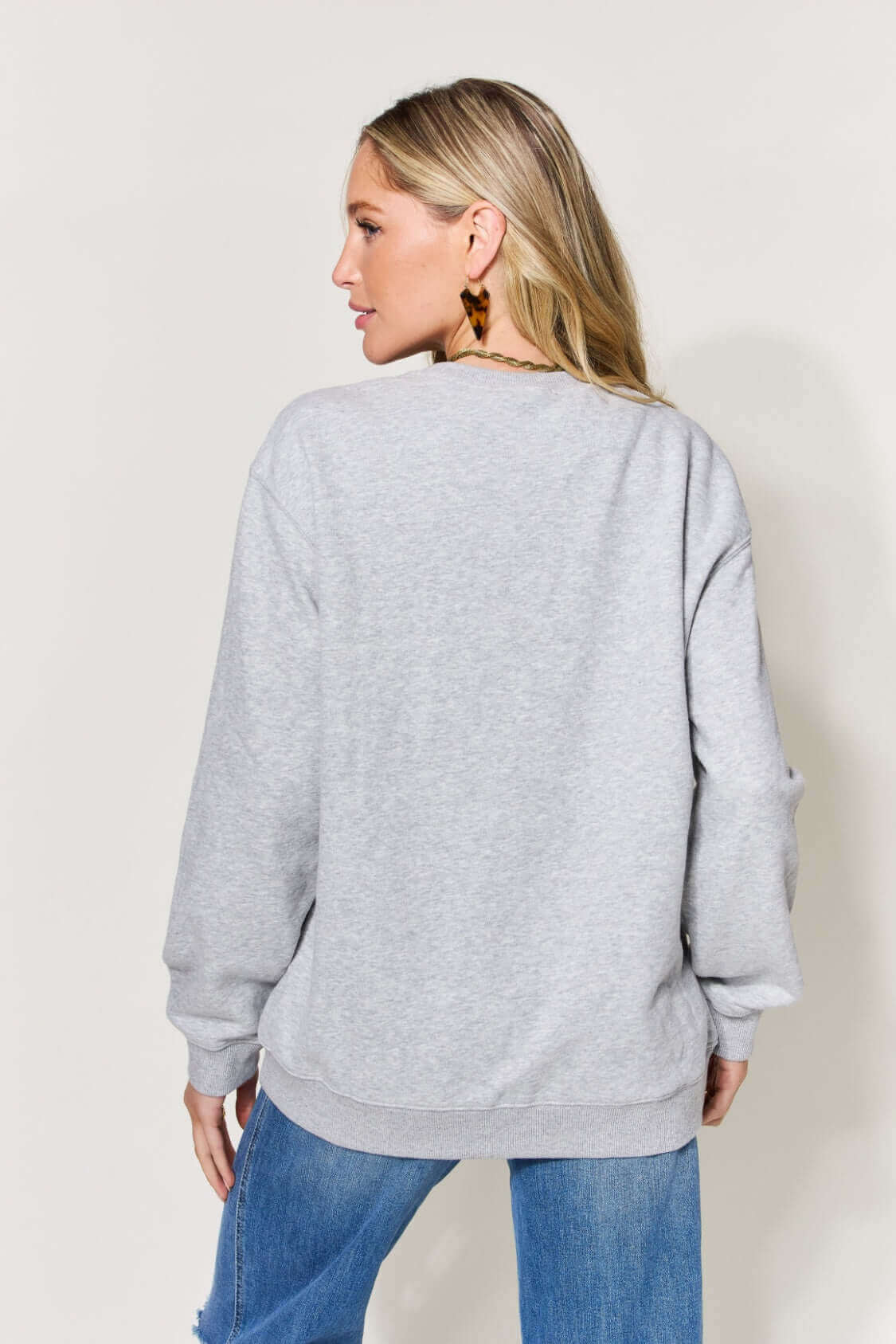 SIMPLY LOVE Full Size Letter Graphic Long Sleeve Sweatshirt at Bella Road