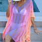 BELLA ROAD Openwork Contrast V-Neck Cover-Up at Bella Road