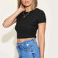 BASIC BAE Full Size Ribbed Round Neck Short Sleeve T-Shirt at Bella Road