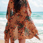 BELLA ROAD Printed Open Front Cover-Up at Bella Road