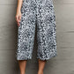 NINEXIS Leopard High Waist Flowy Wide Leg Pants with Pockets at Bella Road