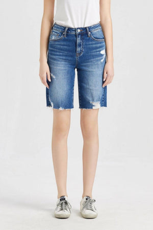 BAYEAS Full Size Super High Rise Denim Bermuda Shorts at Bella Road