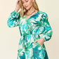 DOUBLE TAKE Full Size Floral Long Sleeve Romper with Pockets at Bella Road