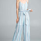 COTTON BLEU Tie Front Striped Sleeveless Jumpsuit at Bella Road