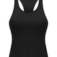 Black Millennia Round Neck Racerback Active Tank for maximum comfort and mobility during workouts.