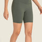 Millennia Seamless High-Rise Biker Shorts in olive green, perfect for comfort and style on the go or lounging at home.