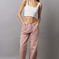 Stylish model wearing POL Embellishments Gradient Wide Leg Pants with decorative details and a trendy crop top.