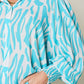 DOUBLE TAKE Full Size Printed Smocked Long Sleeve Blouse at Bella Road