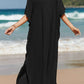 BELLA ROAD Slit V-Neck Half Sleeve Cover-Up at Bella Road