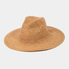 Straw Braided Sun Hat - Khaki