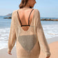 BELLA ROAD Backless Boat Neck Long Sleeve Cover Up at Bella Road