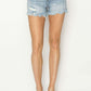 Stylish Raw Hem Denim Shorts by Risen Jeans - perfect for a casual summer look with a cool and edgy touch.