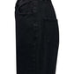 Side view of Bella Road Denim Pocketed High Rise Jeans, showcasing sleek black fabric and stylish back pocket.