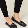 Slip On Bow Flats Loafers - BLACK