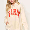 PARIS Long Sleeve Drawstring Hoodie | Full Size - Sand