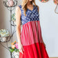 HEIMISH Full Size US Flag Theme Contrast Tank Dress at Bella Road