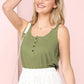 NINEXIS Square Neck Half Button Tank at Bella Road