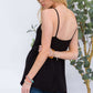 CELESTE Full Size V-Neck Backless Cami at Bella Road