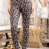 Leopard High Waist Leggings | Full Size - BLACK